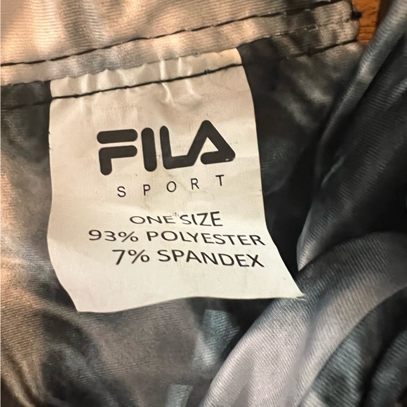 NWOT fila sport knot headband stretchy tie dye womens polyester spandex gray - Picture 3 of 4